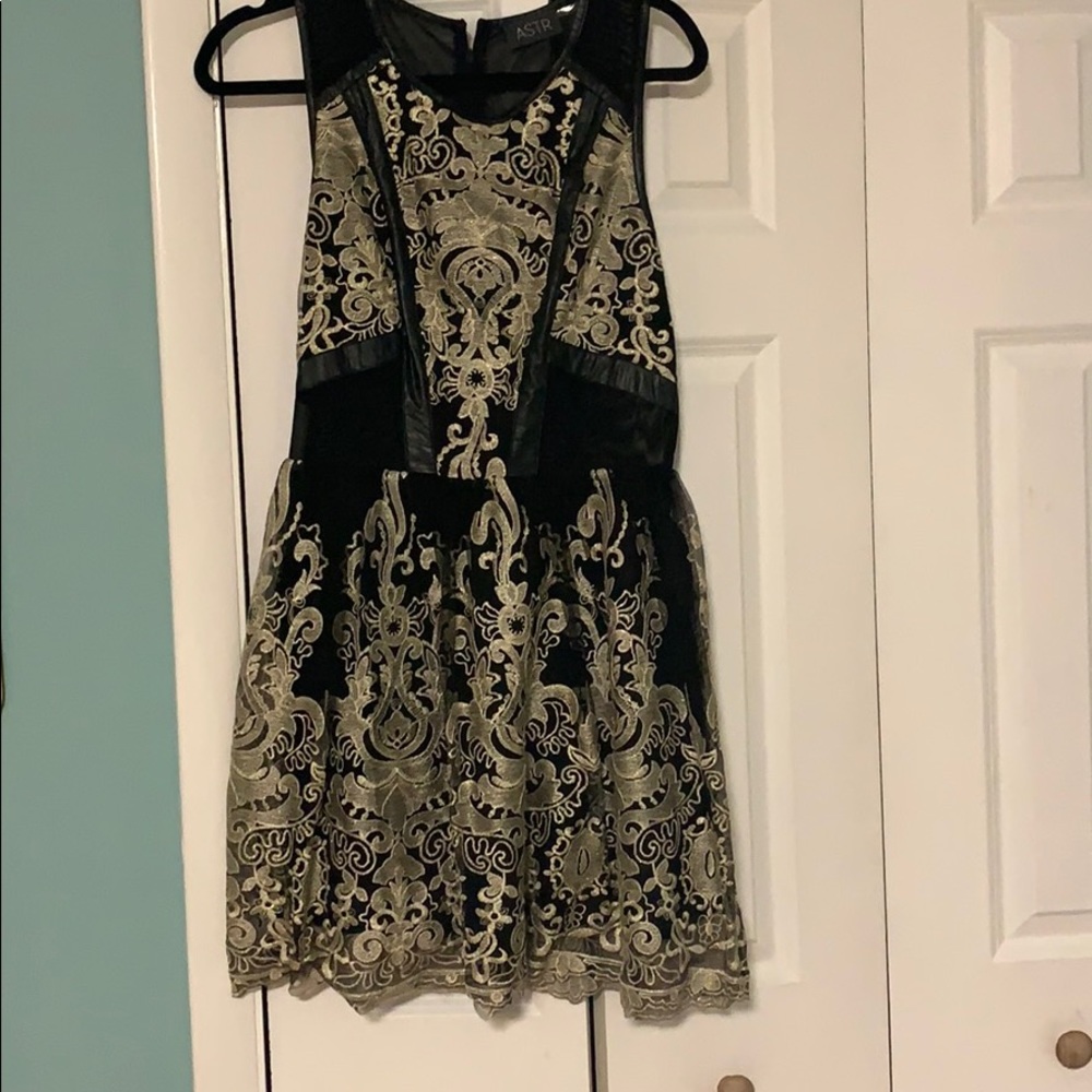 Dress with gold embroidery